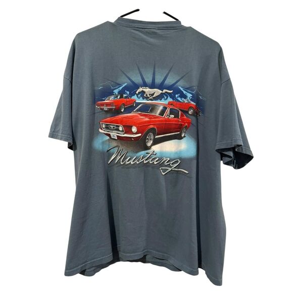 Vintage Delta Magnum Weight Y2K Ford Mustang Car T-Shirt - Picture 4 of 4